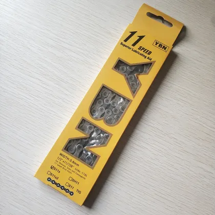 YBN Silver S11s 11-Speed Hollow Bicycle Chain with 116 Links: Ideal for M7000, XT MTB, and Road Bikes