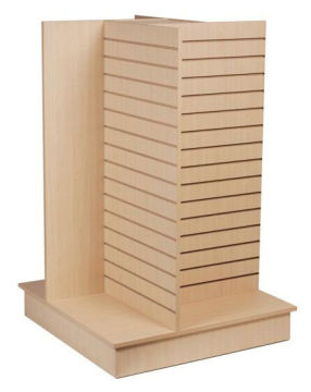 Durable Wood Slatwall Display Rack Shelf Stand For Pharmacy