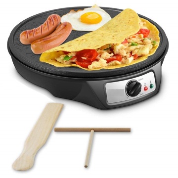 Nonstick 12 Inch Aluminum Hot Plate Electric Crepe Maker: ETL, GS, CE Approved Kitchen Appliance
