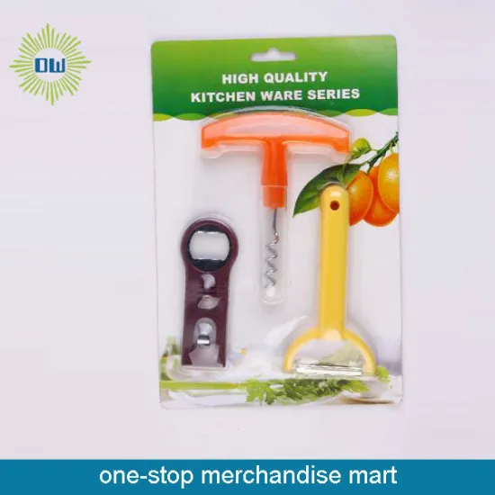 colorful 3pcs multifunction opener set