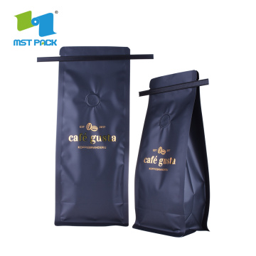 Kraft Paper Coffee Bag med avgassing ventil