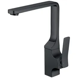 Solid Brass One Hole Black Kitchen Faucets