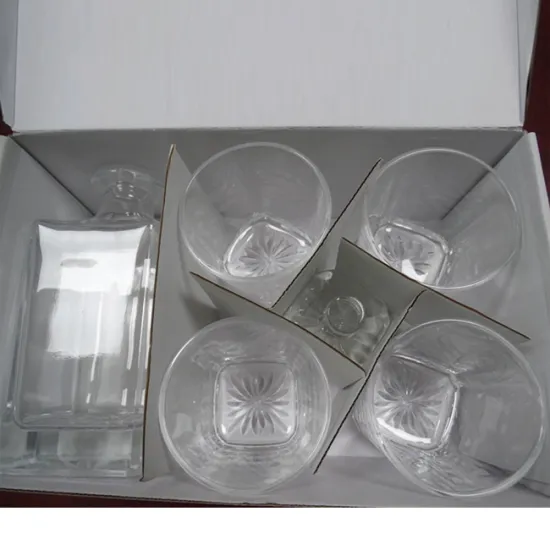 Crystal Design 750ML Glass Bottle Whisky Flint Luxury Whisky Decanter Set