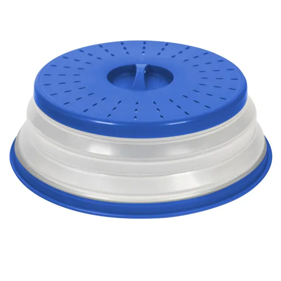 Collapsible Silicone Microwave Lid: Heat Resistant, Anti-Spluttering Cover for Food Safety and Convenience