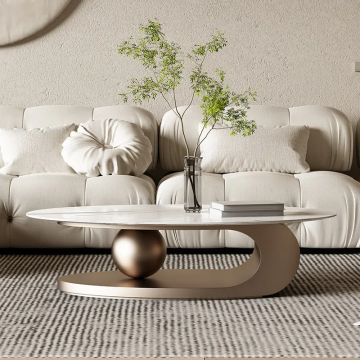 Marble Srebrny stolik kawowy: nowoczesna moda na meble do salonu
