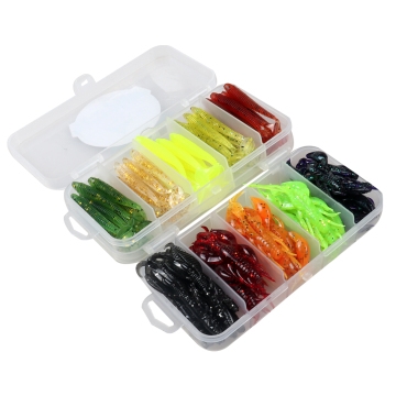 JOHNCOO New Soft Worm Bait Fishing Lure Set