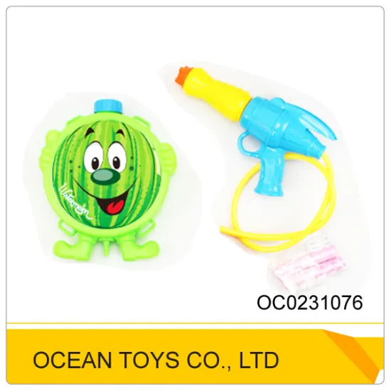 Hotsell lovely fruit shape plastic big backpack water guns for adults with 6 styles OC0231076
