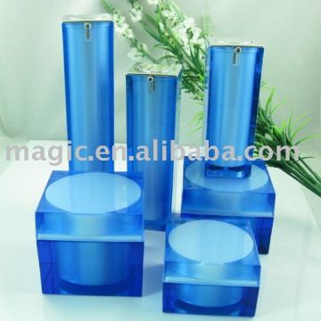 square acrylic cosmetic bottle acrylic cosmetic jar airless pump bottle