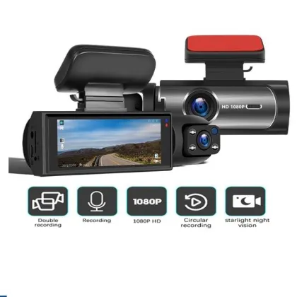 Dual Lens 3.16 Inch IPS 1080P Driving Recorder Dash Cam