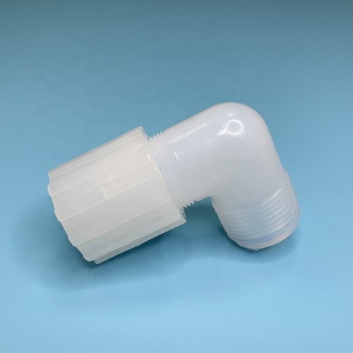 PFA Tube Connector 90deg Elbow Reducer