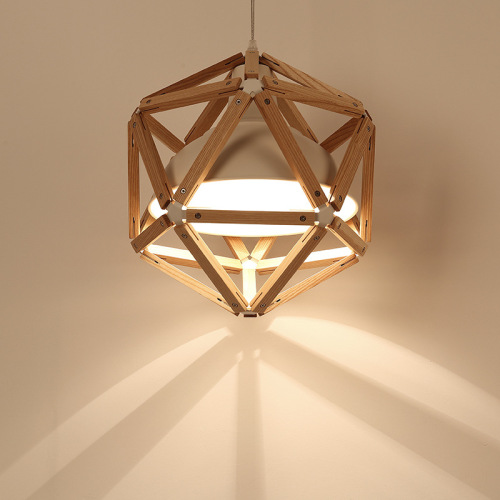 Lampes suspendues en bois de salon LEDER