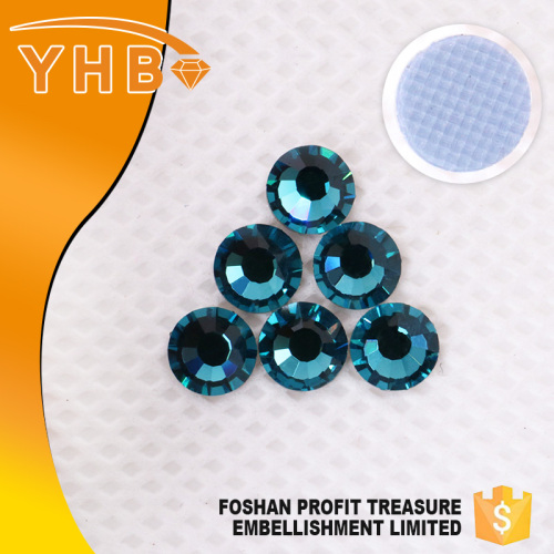 YHB factory spot top quality luxury SS6 Capri Blue glass stones for saree