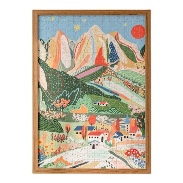 Benutzerdefinierte hölzerne Puzzle -Rahmen für unregelmäßiges Puzzle -Display