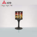 Carton Deer Prited Glass Candlestick Home Decor