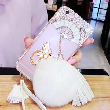 Bling Light Weight Plastic Diamond Cell Phone Case For Apple Iphone 5/6 plus ,Back Cover For Xiaomi Mi5 Case