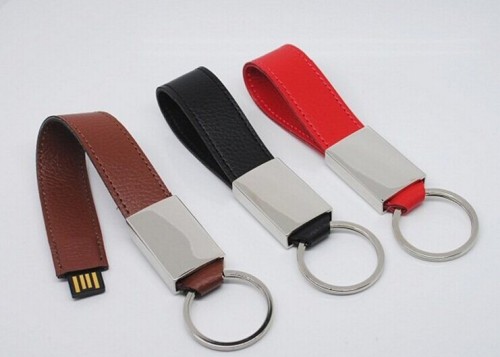 Movimentação do Flash do USB de pulso de couro, vermelho, preto e marrom para a escolha