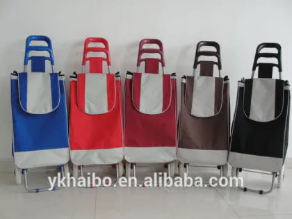 haibo 600D fabric steel 2 wheel shopping trolley
