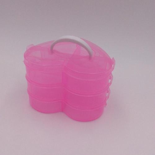 customized plastic heart-shape storage case
