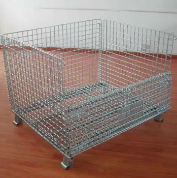 800x900x1200mm foldable galvanized iron basket Pallet mesh