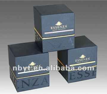 Box regalo di cartone pieghevole laminato nero matt