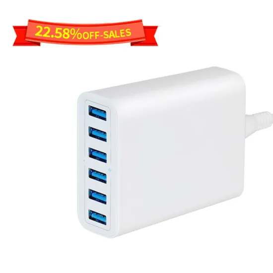 60W 6-Port USB Desktop Charging Station