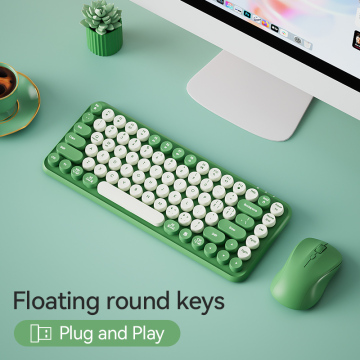 Wireless 2.4G BOW Fashion Retro Punk Keyboard for Laptop and Desktop