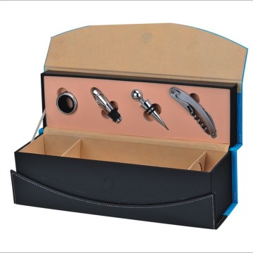 2016 new hot sale single bottle leather box colorful wine box