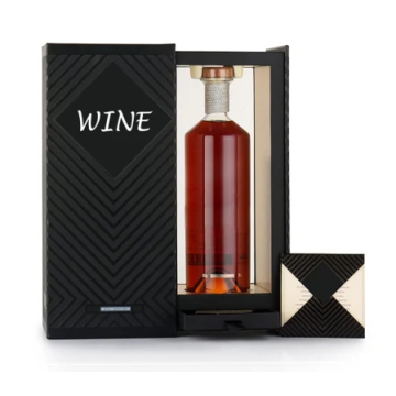 Black Matt Cardboard wine champagne paper gift box