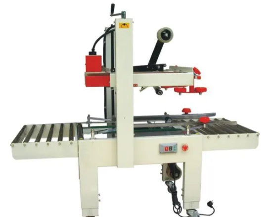 Small Random Semi Auto Milk Case Carton Box Taping Sealing Machine