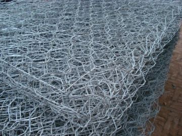 Gabion mesh for flood prevention