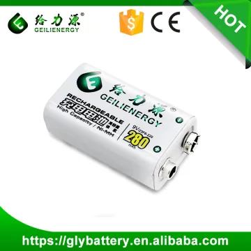 Factory 9v nimh rechargeable battery packs 250mah