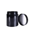 Black pet plastic cosmetic packaging cream jar