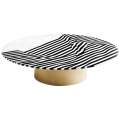 Low Table Zebra Print Marble Coffee Table