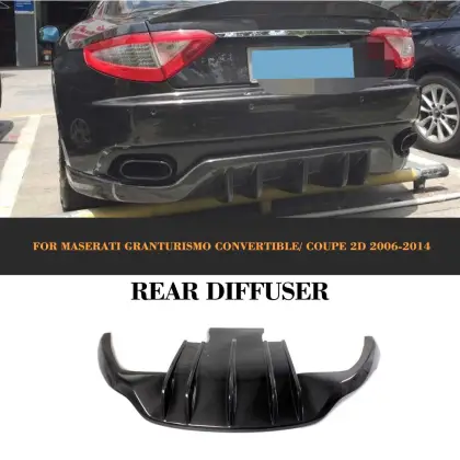 Carbon Fiber Auto Rear Diffuser Down Spoiler for Maserati Gran Turismo GT Convertible 2006-2014