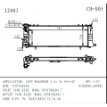 Radiador para Jeep Wagoneer 4.0 I V6 OEM52079682AE