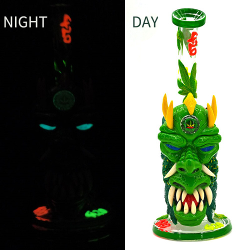 Glass Percolator Dab Rigs with 420 Green dragon