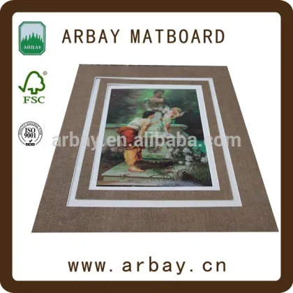 1.4mm thickness linen double diy photo frame cards cardboard flash cards photo id cards