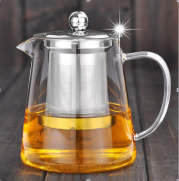 pyrex metal glass teapot tea infuser
