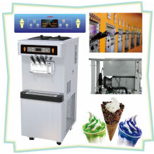 Full Stainless Steel Soft Serve Yogurt Machine With 3 Flavors, Automatic Ice Cream Machine For Super Market