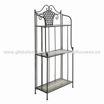 Wrought iron metal shelf, put daily use, standing or hanging made of iron steel/tube
