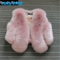 Cutyome Baby Girls Rabbit Fur Vest Jacket Fashion Children Black Sleeveless Faux Fur Bolero Coat 2017 Winter Kids Warm Waistcoat
