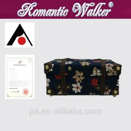 women vintage trolley luggage /trunk luggage with wheels / classical suitcase / trolley box/cosmetic box/made-up box