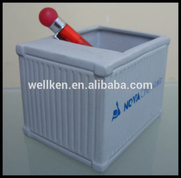 polyresin pen holder,container shape pen holder