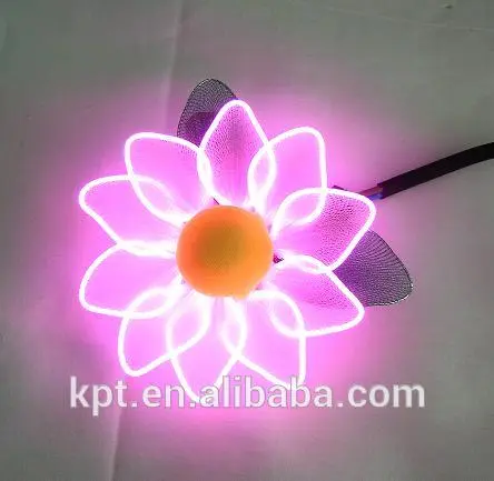 handmade beautiful flashing Glow silk flower/colorful artificial,decorative Glow silk flower EL wire manufacturer                        
                                                                                Supplier's Choice