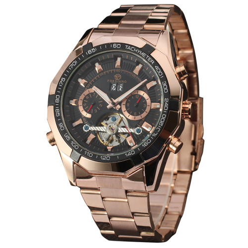 Alloy Case stainless steel Men Gold Watch