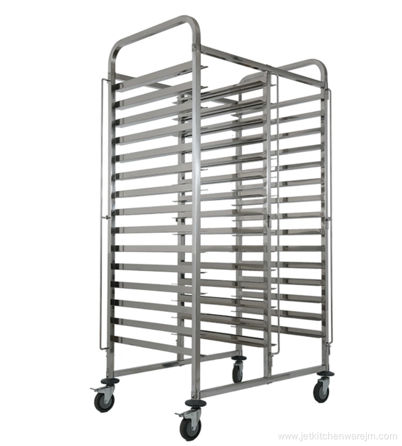 Stainless Steel Bread Trolley With Wheels