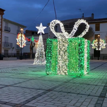 Customized Giant 3D Sculpture LED Christmas Gift Box Light