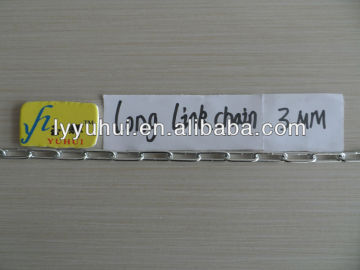 3mm galvanized long link chain