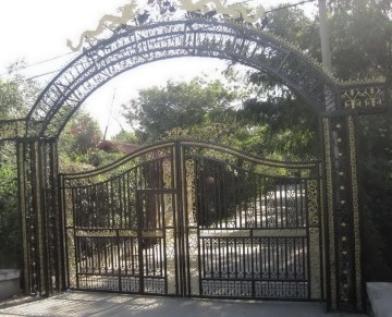 custom simple atmospheric cast iron doors
