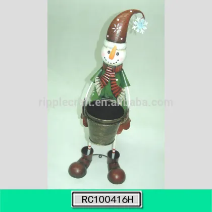 Cheap Holiday Xmas Decor Snowman Flower Stand
